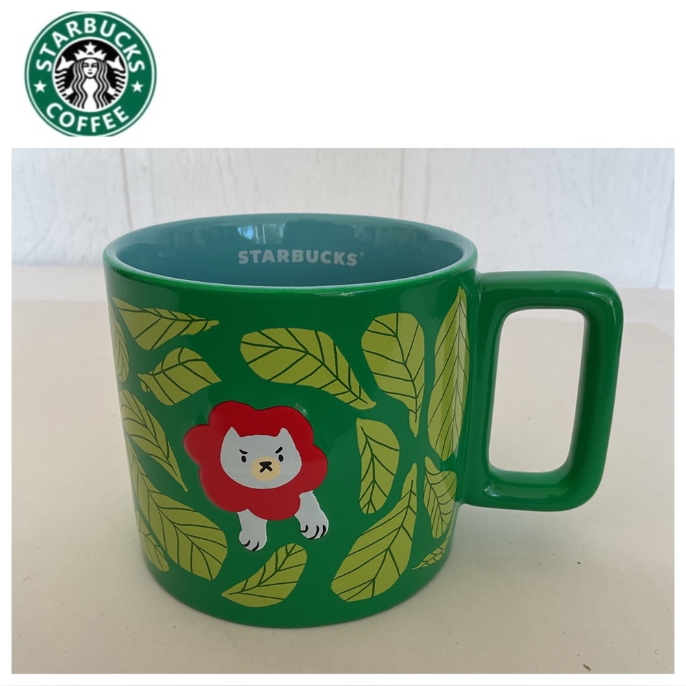 Starbucks NWOT Artist Collection flower Cat Mug